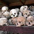 Image from the memorial at the Killing Fields, Cambodia, form Wikipedia Commons.